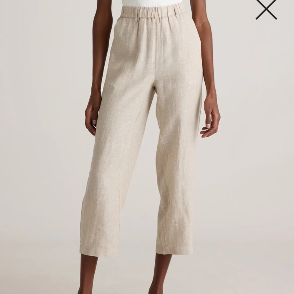 Quince Cream Ankle Pants